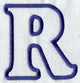Modern Letter R (Applique) (5 Inch)