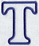 Modern Letter T (Applique) (5 Inch)