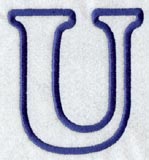Modern Letter U (Applique) (5 Inch)