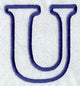 Modern Letter U (Applique) (5 Inch)