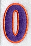 Modern Number 0 (Applique) (5 Inch)