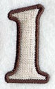 Modern Number 1 (Applique) (5 Inch)