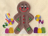 Gingerbread Scene Front (Applique)