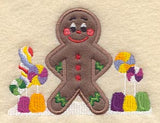 Gingerbread Scene Front (Applique)