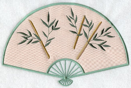 Japanese Fan and Bamboo (Applique)