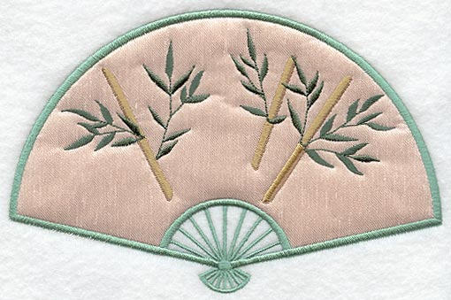 Japanese Fan and Bamboo (Applique)