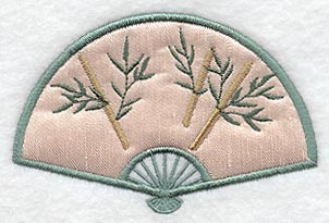 Japanese Fan and Bamboo (Applique)