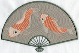 Japanese Fan and Koi Fish (Applique)