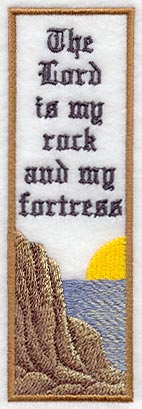 The Lord Is My Rock Bookmark (In-the-Hoop)