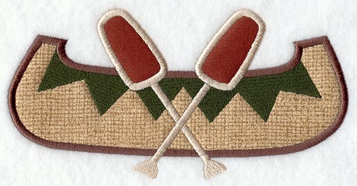 Canoe and Paddles (applique)
