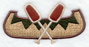 Canoe and Paddles (applique)