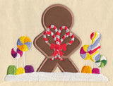 Gingerbread Scene Back (Applique)