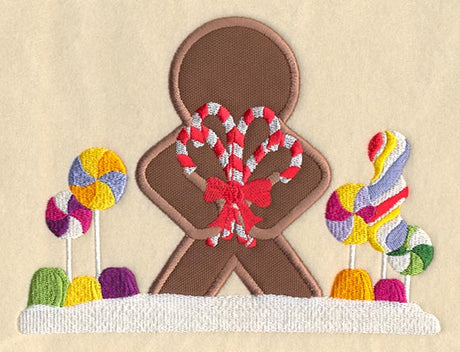 Gingerbread Scene Back (Applique)