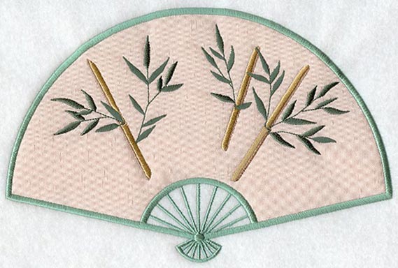 Japanese Fan and Bamboo (Applique)