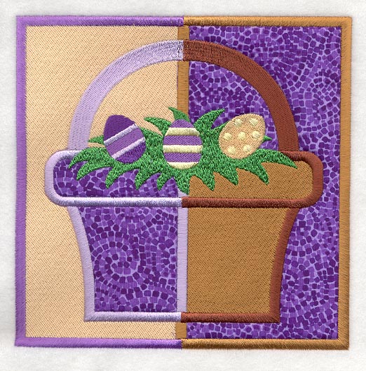 Symmetrical Easter Basket (Applique)