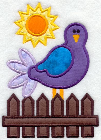 Bird on Fence (Applique)