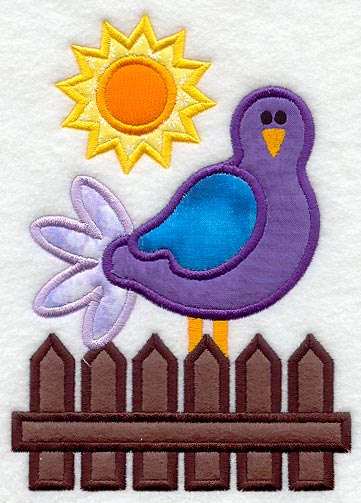 Bird on Fence (Applique)