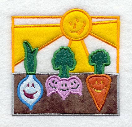 Happy Vegetables (Applique)