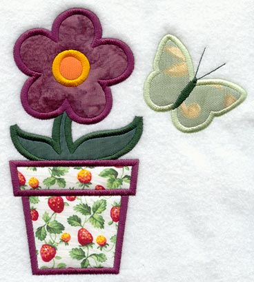 Flower and Butterfly (Applique)