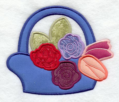 Spring Flower Basket (Applique)