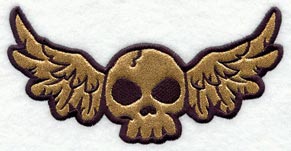 Skull and Wings Patch (Applique)