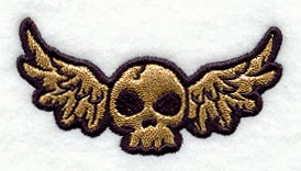 Skull and Wings Patch (Applique)