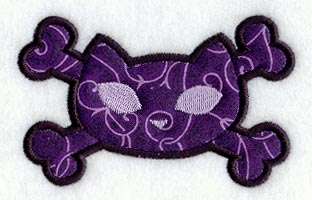 Kitty and Crossbones Patch (Applique)