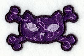 Kitty and Crossbones Patch (Applique)