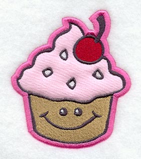 Cheerful Cupcake Patch (Applique)