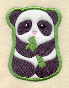 Panda and Bamboo Patch (Applique)