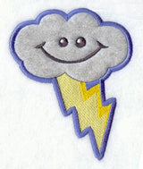 Storm Cloud and Lightning Bolt Patch (Applique)