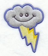 Storm Cloud and Lightning Bolt Patch (Applique)