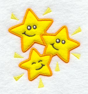 Happy Star Bunch (Applique)