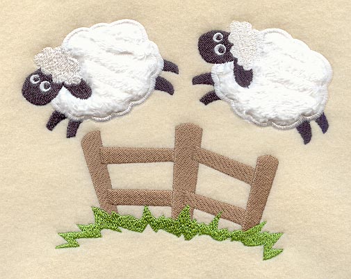 Leaping Sheep (Applique)