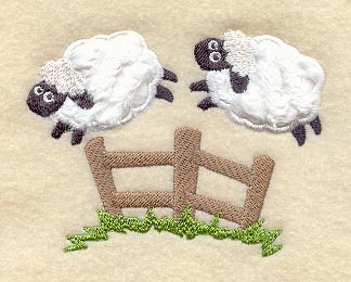 Leaping Sheep (Applique)