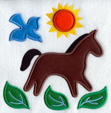Horsin' Around Folk Art (Applique)