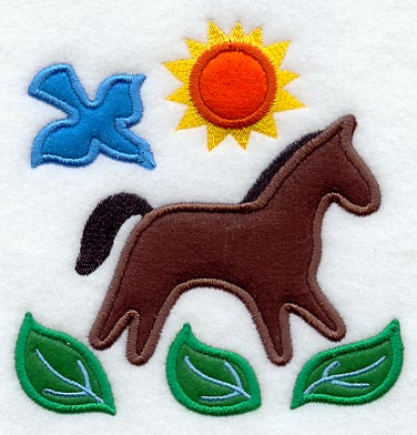 Horsin' Around Folk Art (Applique)