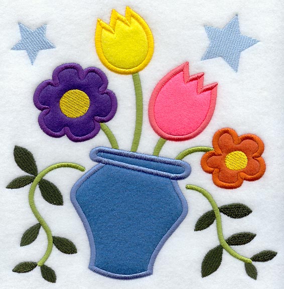 Floral Folk Art (Applique)