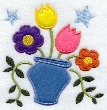 Floral Folk Art (Applique)
