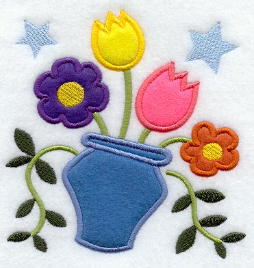Floral Folk Art (Applique)