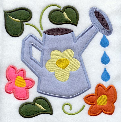 Feeding the Garden Folk Art (Applique)