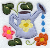 Feeding the Garden Folk Art (Applique)