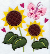 Sunny Flowers Folk Art (Applique)