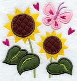 Sunny Flowers Folk Art (Applique)