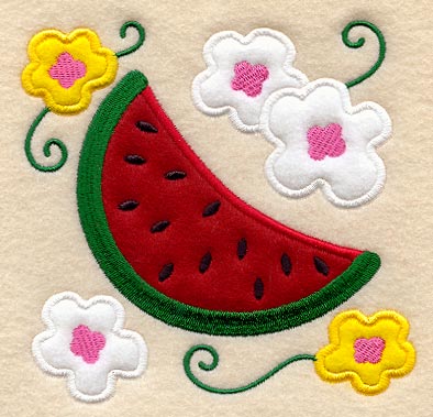 Fruity Melon Folk Art (Applique)