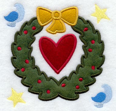Claddagh Wreath Folk Art (Applique)