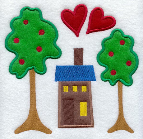 Cozy Cottage Folk Art (Applique)