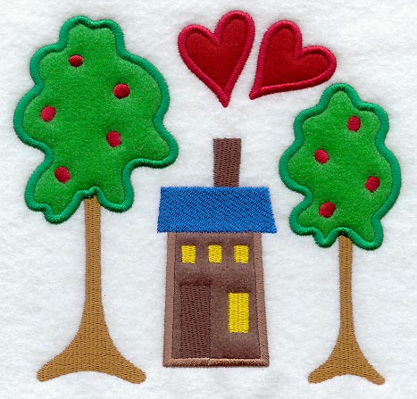 Cozy Cottage Folk Art (Applique)