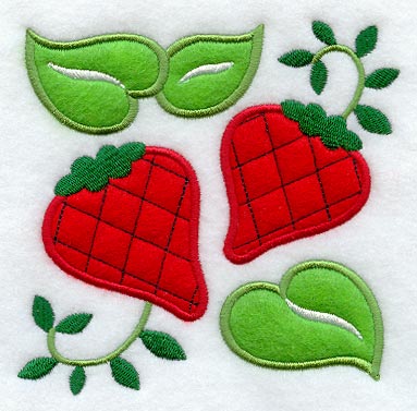 Fruity Berry Folk Art (Applique)
