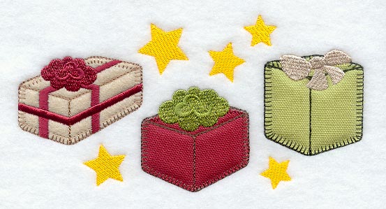 Classic Christmas Presents (Applique)